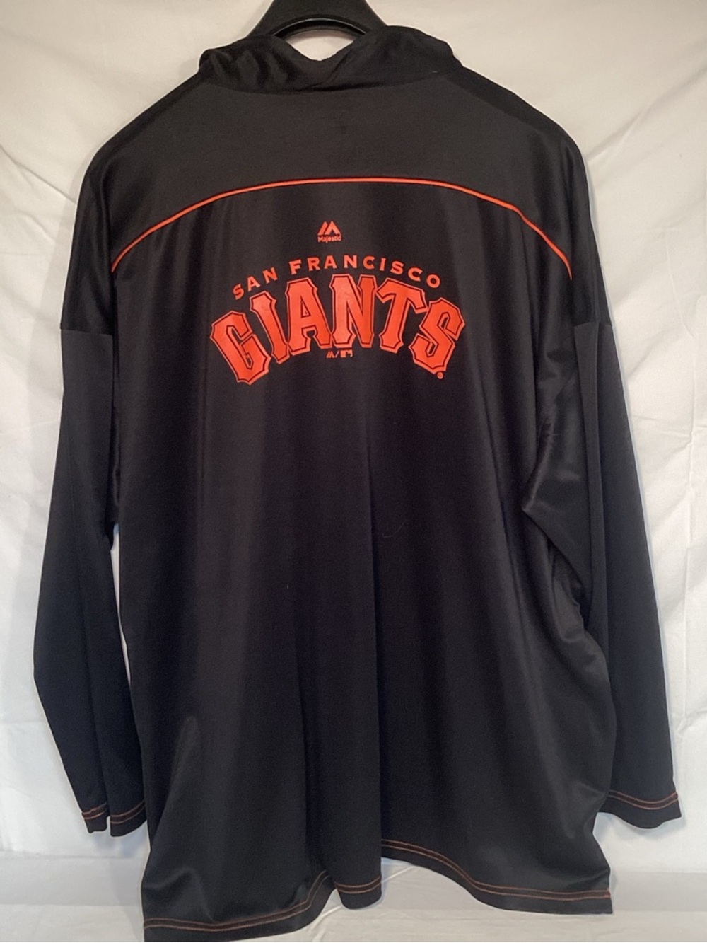 MLB Majestic San Francisco Giants Black Pullover with Orange Trim Men’s Size 6X